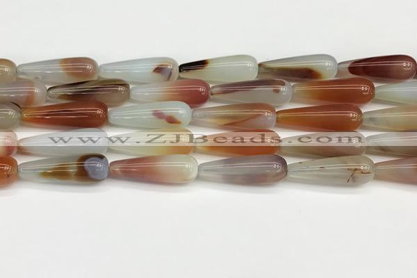 CTR412 15.5 inches 10*30mm teardrop agate beads wholesale