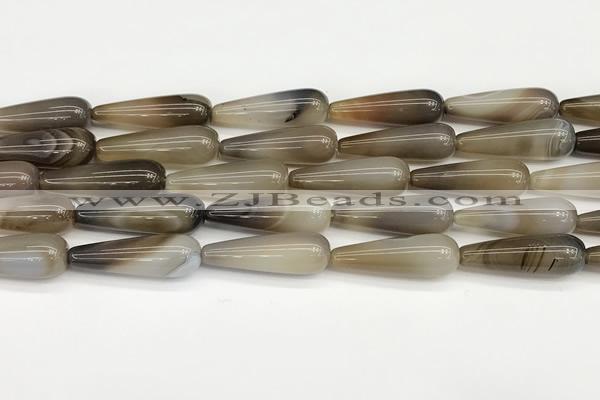 CTR413 15.5 inches 10*30mm teardrop agate beads wholesale