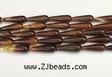 CTR417 15.5 inches 10*30mm teardrop agate beads wholesale