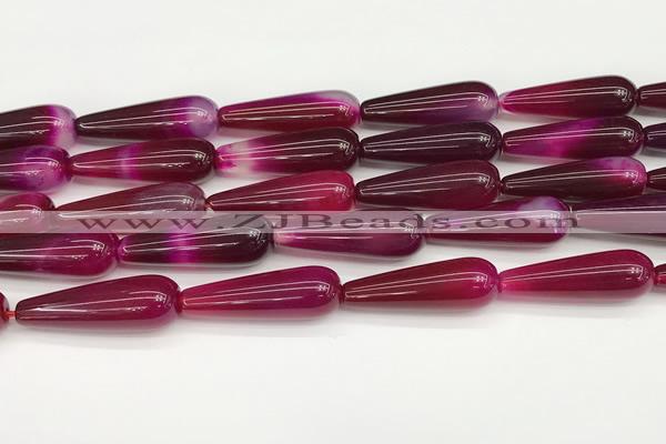 CTR420 15.5 inches 10*30mm teardrop agate beads wholesale