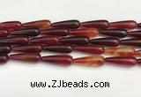 CTR421 15.5 inches 10*30mm teardrop agate beads wholesale