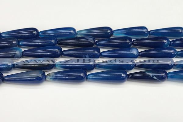 CTR428 15.5 inches 10*30mm teardrop agate beads wholesale