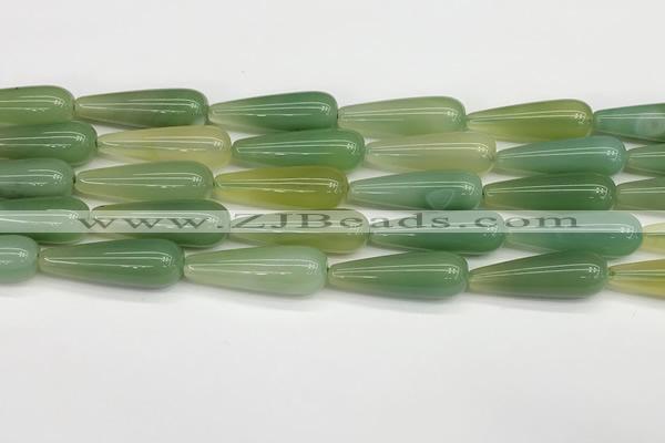 CTR431 15.5 inches 10*30mm teardrop agate beads wholesale