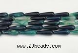 CTR434 15.5 inches 10*30mm teardrop agate beads wholesale