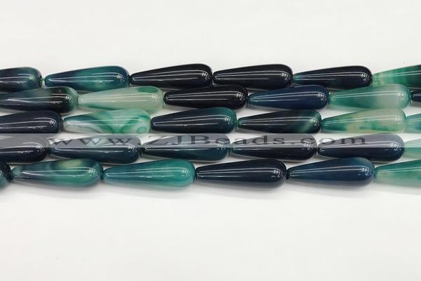 CTR434 15.5 inches 10*30mm teardrop agate beads wholesale