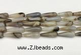 CTR451 15.5 inches 10*30mm faceted teardrop agate beads wholesale