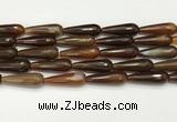 CTR452 15.5 inches 10*30mm faceted teardrop agate beads wholesale