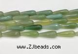 CTR460 15.5 inches 10*30mm faceted teardrop agate beads wholesale