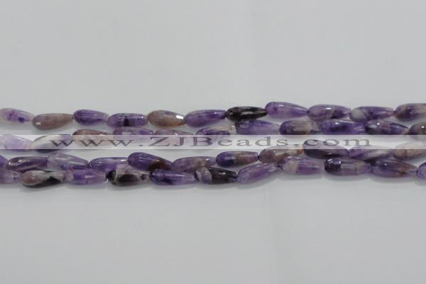 CTR71 15.5 inches 6*16mm faceted teardrop dogtooth amethyst beads