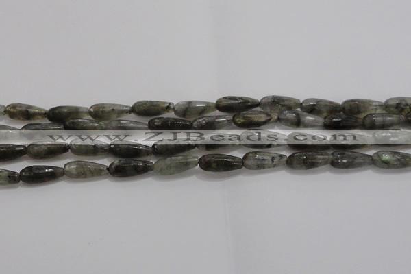 CTR77 15.5 inches 6*16mm faceted teardrop labradorite beads