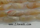 CTR80 15.5 inches 6*16mm faceted teardrop yellow agate beads