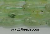 CTR93 15.5 inches 8*20mm faceted teardrop green rutilated quartz beads