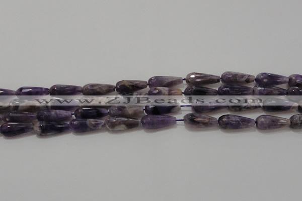 CTR94 15.5 inches 8*20mm faceted teardrop dogtooth amethyst beads