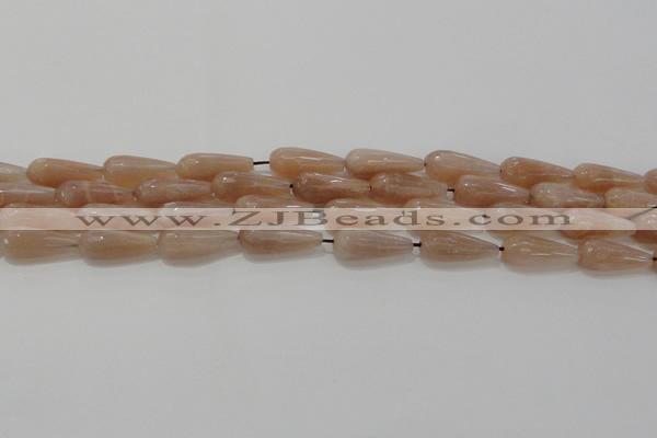 CTR95 15.5 inches 8*20mm faceted teardrop moonstone gemstone beads