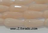 CTR96 15.5 inches 8*20mm faceted teardrop pink aventurine beads