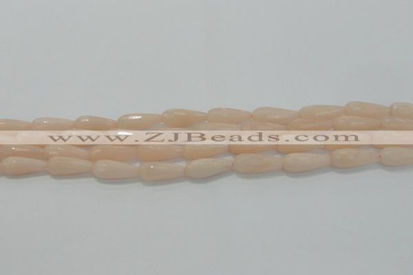 CTR96 15.5 inches 8*20mm faceted teardrop pink aventurine beads