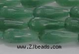CTR97 15.5 inches 8*20mm faceted teardrop green aventurine beads