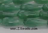 CTR97 15.5 inches 8*20mm faceted teardrop green aventurine beads