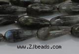 CTR99 15.5 inches 8*20mm faceted teardrop labradorite beads