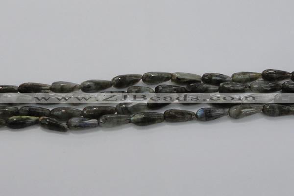 CTR99 15.5 inches 8*20mm faceted teardrop labradorite beads