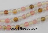 CTS01 15.5 inches 4mm round tigerskin glass beads wholesale
