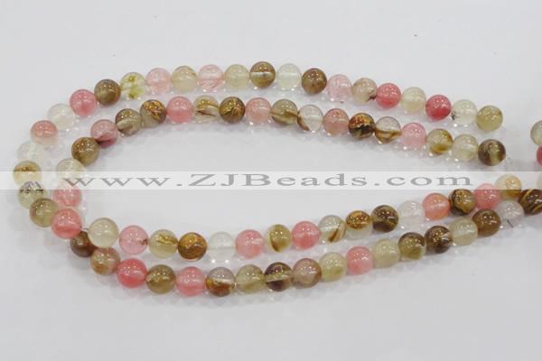 CTS04 15.5 inches 10mm round tigerskin glass beads wholesale