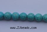 CTU04 15.5 inches 10mm round blue turquoise strand beads Wholesale