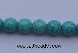 CTU06 15.5 inches 14mm round blue turquoise strand beads Wholesale