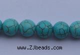 CTU08 15.5 inches 18mm round blue turquoise strand beads Wholesale