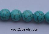 CTU10 15.5 inches 25mm round blue turquoise strand beads Wholesale