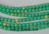 CTU1160 15.5 inches 4mm round synthetic turquoise beads wholesale