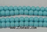 CTU1209 15.5 inches 3mm round synthetic turquoise beads