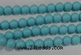 CTU1212 15.5 inches 8mm round synthetic turquoise beads