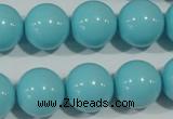 CTU1216 15.5 inches 16mm round synthetic turquoise beads