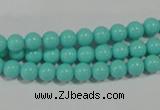 CTU1381 15.5 inches 5mm round synthetic turquoise beads