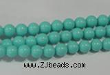 CTU1382 15.5 inches 6mm round synthetic turquoise beads
