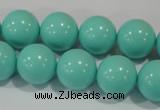 CTU1386 15.5 inches 14mm round synthetic turquoise beads