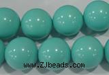 CTU1388 15.5 inches 18mm round synthetic turquoise beads