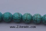 CTU14 15.5 inches 10mm faceted round blue turquoise beads Wholesale