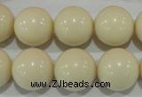 CTU1438 15.5 inches 18mm round synthetic turquoise beads