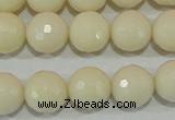 CTU1447 15.5 inches 16mm faceted round synthetic turquoise beads