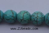 CTU16 15.5 inches 16mm faceted round blue turquoise beads Wholesale