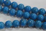 CTU1620 15.5 inches 4mm round synthetic turquoise beads