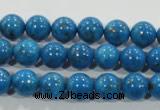 CTU1624 15.5 inches 12mm round synthetic turquoise beads