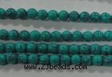 CTU1671 15.5 inches 4mm round synthetic turquoise beads