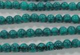 CTU1672 15.5 inches 6mm round synthetic turquoise beads