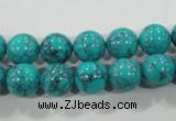 CTU1674 15.5 inches 10mm round synthetic turquoise beads