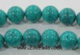 CTU1676 15.5 inches 14mm round synthetic turquoise beads