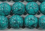 CTU1679 15.5 inches 20mm round synthetic turquoise beads