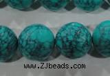 CTU1689 15.5 inches 20mm faceted round synthetic turquoise beads